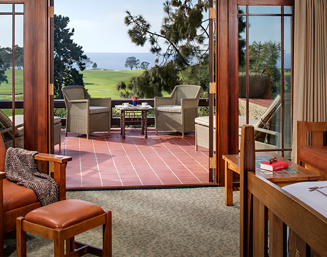 Palisade Room Balcony overlooking the Torrey Pines Golf Course