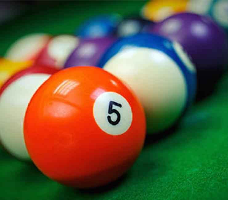Enjoy a game of pool at the Scripps Library, open to guests at The Lodge at Torrey Pines