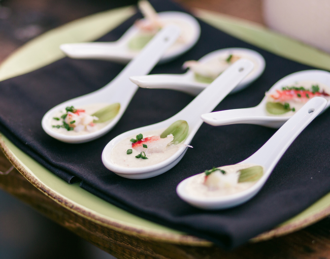 Close up of an appetizer served at The Lodge at Torrey Pines