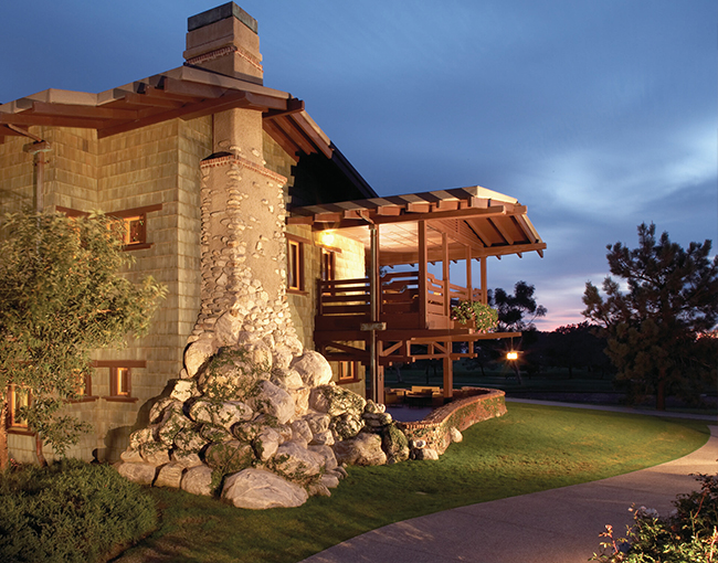 Thorsen Suite Outside view of building at dusk