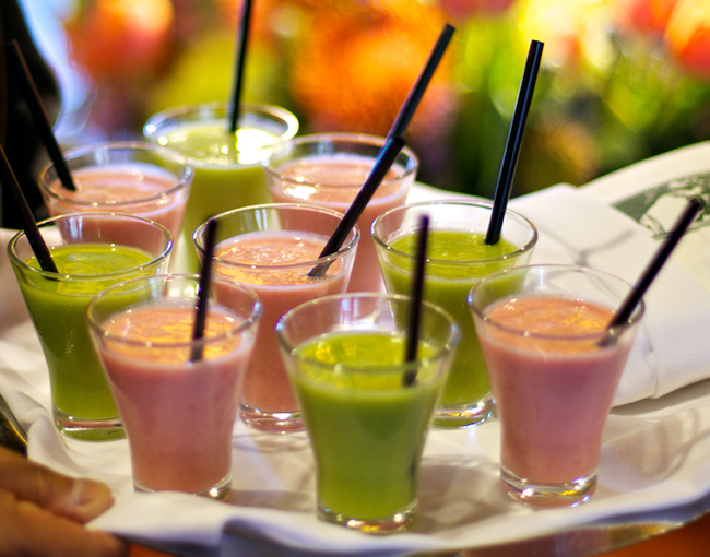 Famous Green and Pink smoothies at the Lodge at Torrey Pines