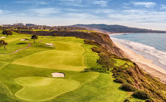 Aerial view of the Torrey Pines Golf course one of the many post-Covid activities for your best summer getaway in San Diego