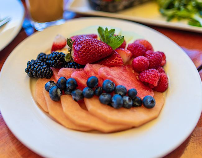 Fruit Plate at The Grill in La Jolla at The Lodge at Torrey Pines