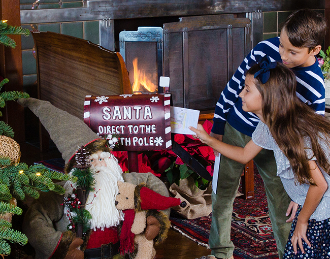 Letter writing to Santa - Christmas at The Lodge at Torrey Pines