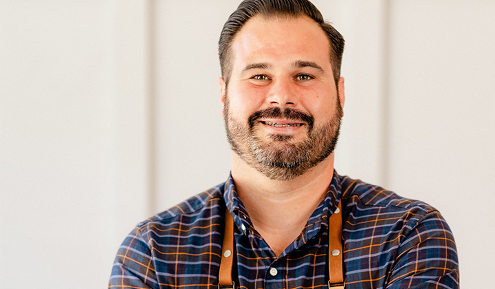 Chef Ronnie Schwandt at the Playing with Fire Dinner Series at The Grill at Torrey Pines