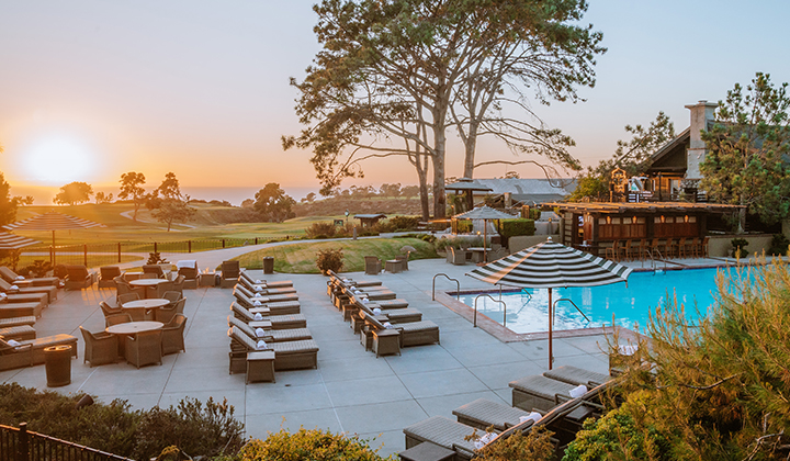 Judson's at dusk at The Lodge at Torrey Pines