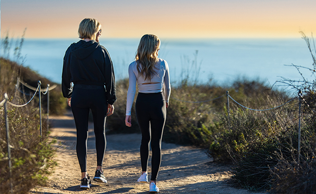 Guests hiking through the Torrey Pines State Reserve
