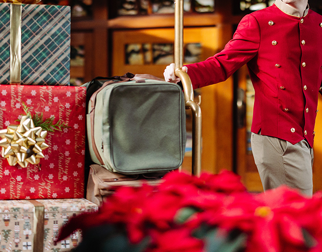 Bellman taking special care at arrival