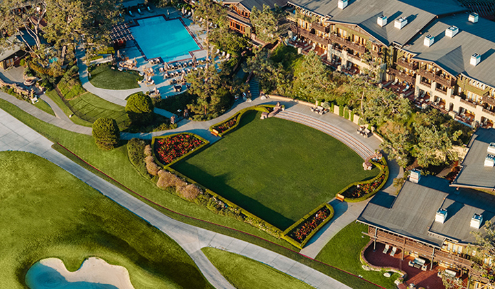 Aerial of The Lodge at Torrey Pines