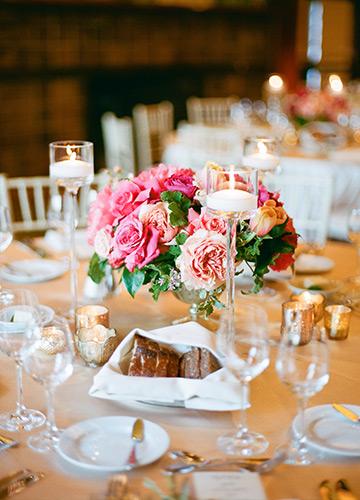 Wedding table setting at The Lodge at Torrey Pines