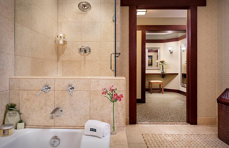 Suites bathroom at The Lodge at Torrey Pines